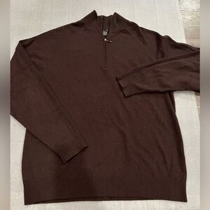 [L]Tiger Woods 100 Cashmere Men's Brown Sweater